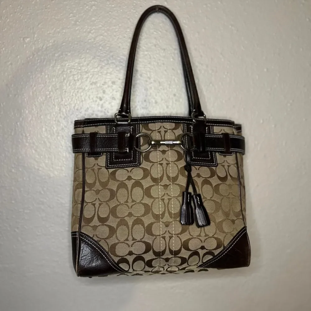 Coach Women's Brown and Tan Bag
